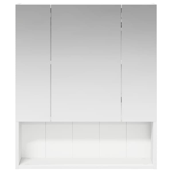 Badrumsspegelskåp Vit 60 x 14.5 x 70 cm Konstruerat trä