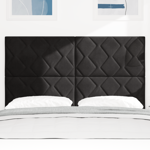 LED huvuddyna Svart 144 cm Sammet