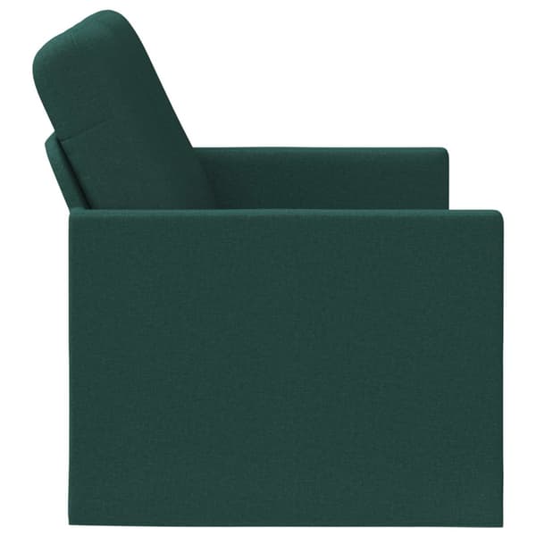 Soffa för 2 personer Mörkgrön 150 x 81 x 82 cm Tyg