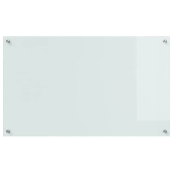 Köksskydd 2 pcs Vit 100 x 60 cm härdat glas