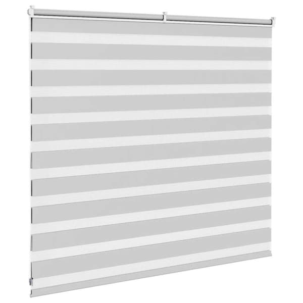 Rullgardin zebra ljusgrå 160x100 cm tyg bredd 155,9cm polyester