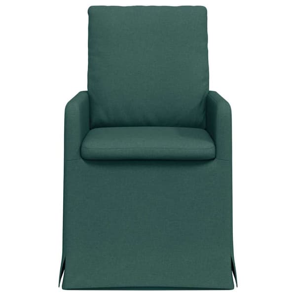 Matstolar 2 pcs Mörkgrön 57 x 67 x 98 cm tyg
