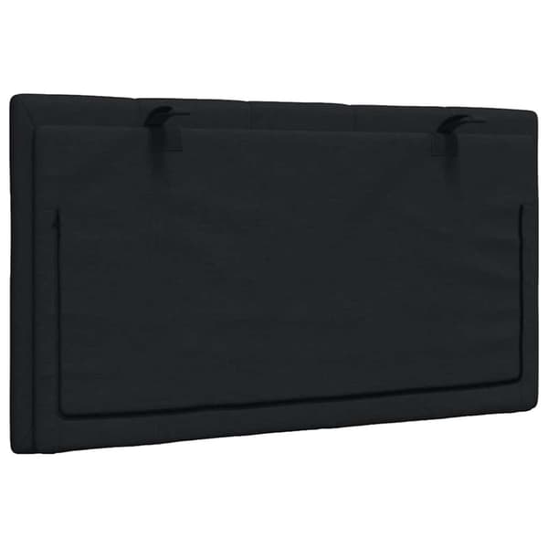 Headboard Cushion "Hanko" Black 80 cm Fabric