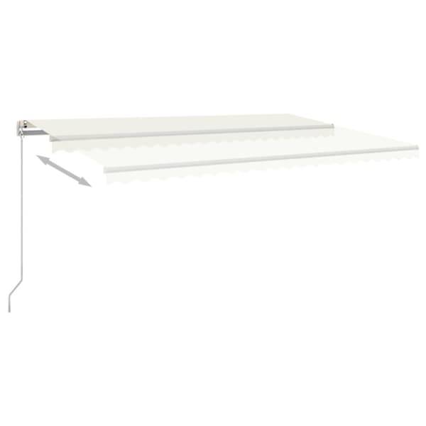 Markis manuellt infällbar 500x300 cm gräddvit