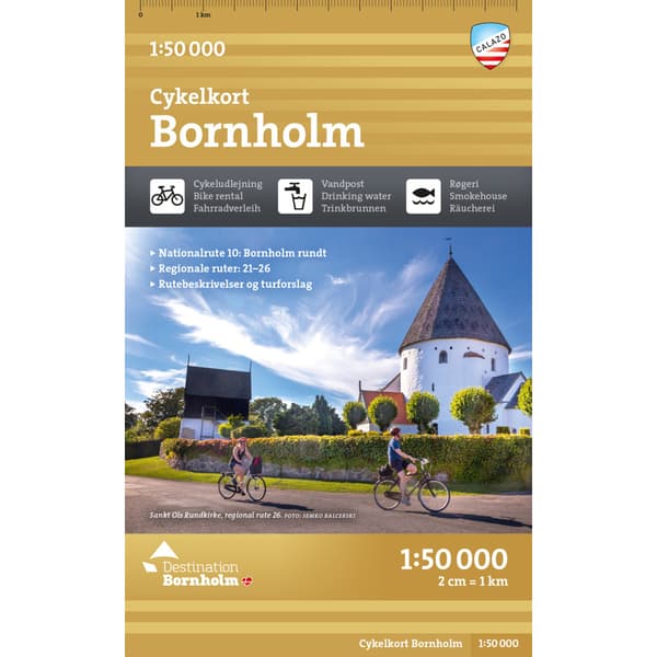 Cykelkarta Bornholm 1:50 000
