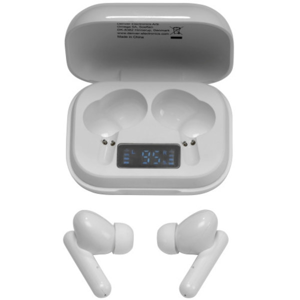 Hörlurar In-Ear TWS LED 4h TWE-38 Vita