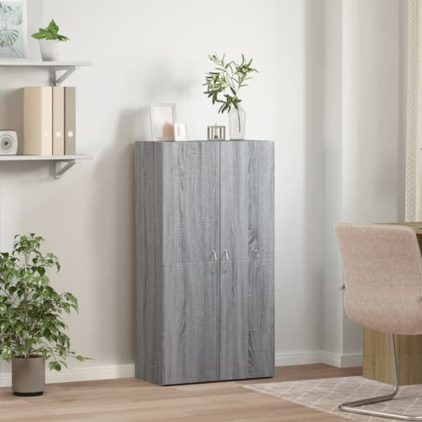 Dokumentskåp grå sonoma 60x32x115 cm konstruerat trä