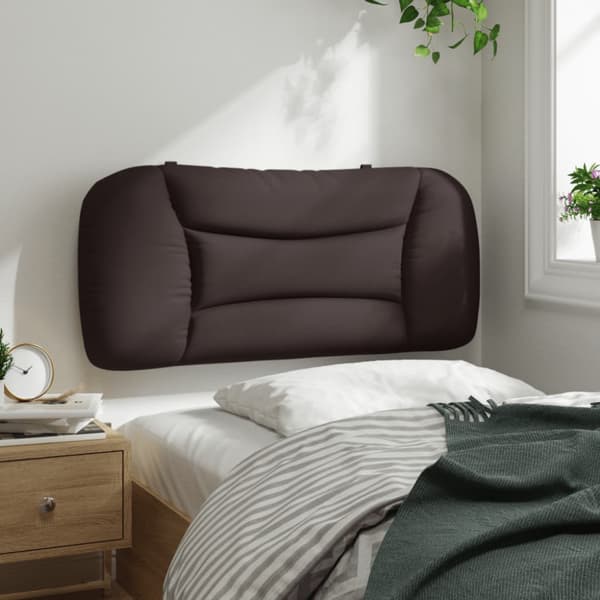 Headboard Cushion "Hvar" Dark Brown 90 cm Fabric