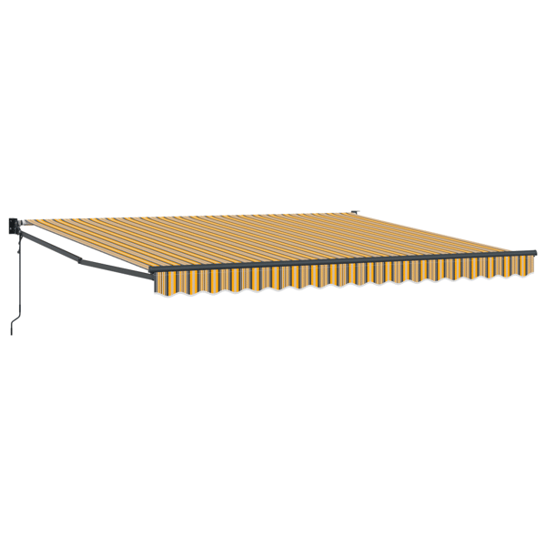 Utfällbar markis Flerfärgsdesign 400 × 300 cm