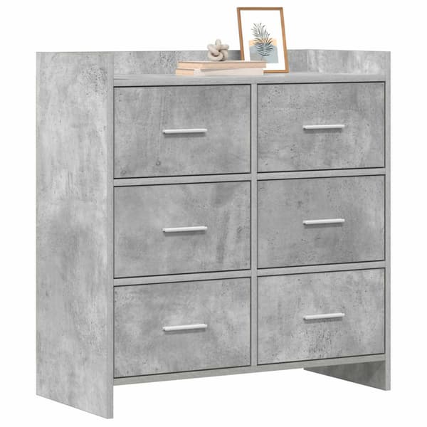 Sideboard Betonggrå 75 x 33 x 80 cm Konstruerat trä