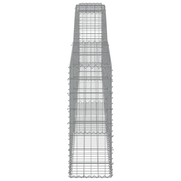 Gabion bågformad 400x30x80/100 cm galvaniserat järn