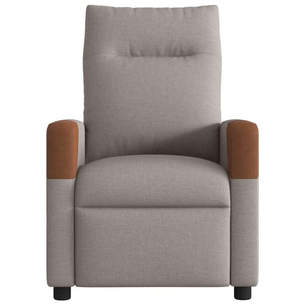 Massagefåtölj taupe tyg