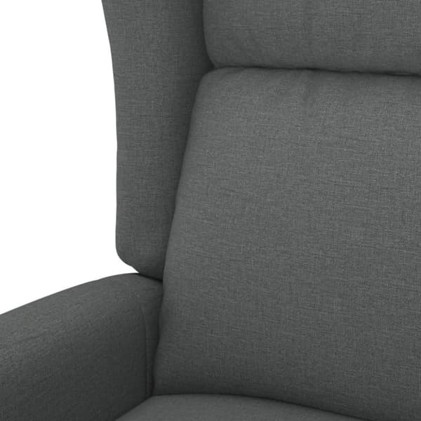 Elektrisk reclinerfåtölj mörkgrå tyg
