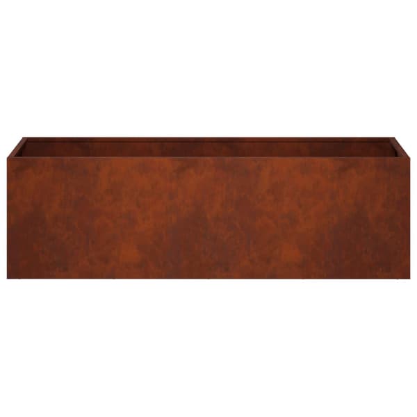 Trädgårdsplanterare 2 st Rostig 80 x 30 x 30 cm
