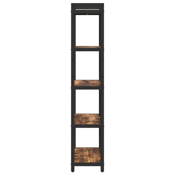 Hyllsystem Rökt ek 60 x 30 x 155 cm Konstruerat trä