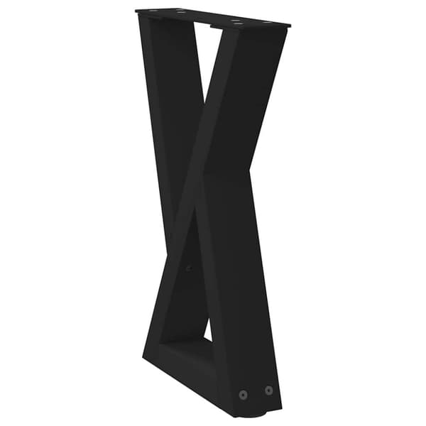 Soffbordsben 2 st svarta 28x(42-43,3) cm stål