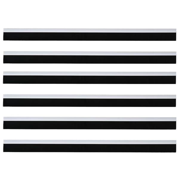 Självhäftande dörrborstlist 6 pcs Vit 100 cm Aluminiumlegering