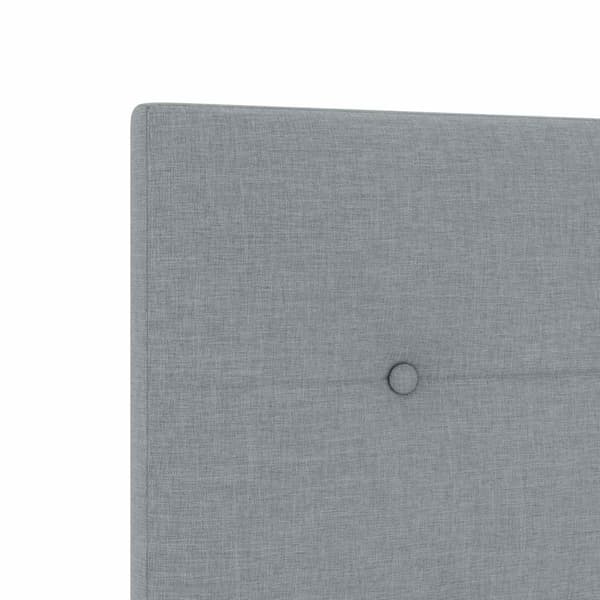 Kontinentalsäng med madrass Ljusgrå 100 x 200 cm Tyg