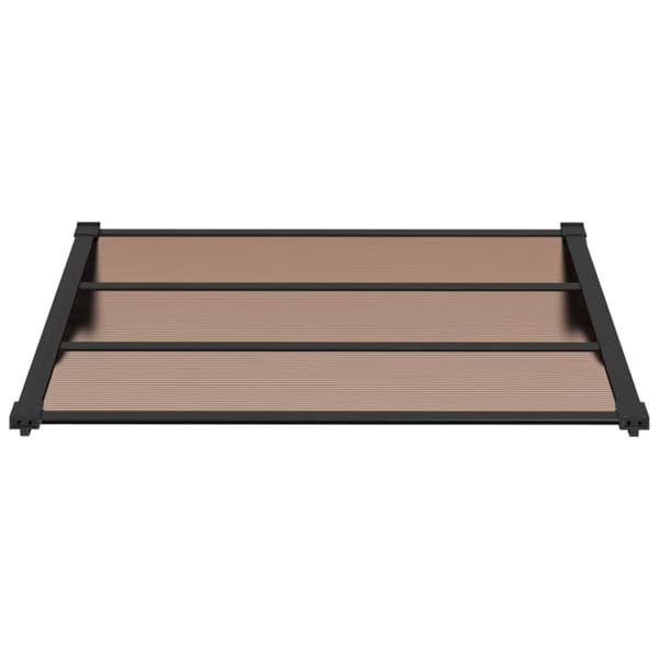 Entrétak svart 122x90 cm polykarbonat