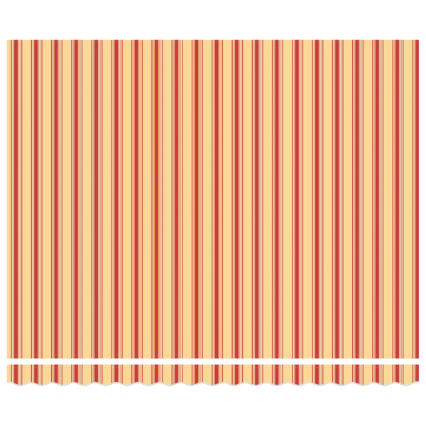 Elektrisk Markis 4 x 3 m Gul- och orangerandig 100% Polyester