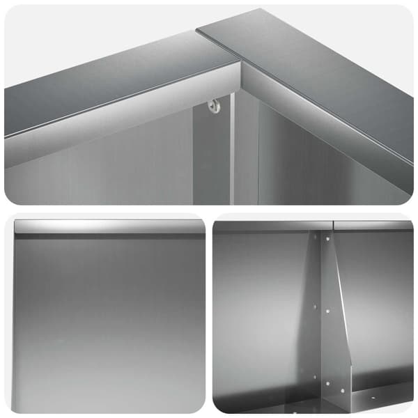 Stödvägg 8 st 300 x 100 x 50 cm Galvaniserat stål Silver