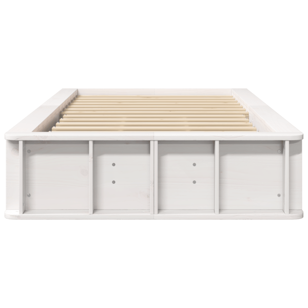 Sängram Vit 90 x 190 cm Massiv furu