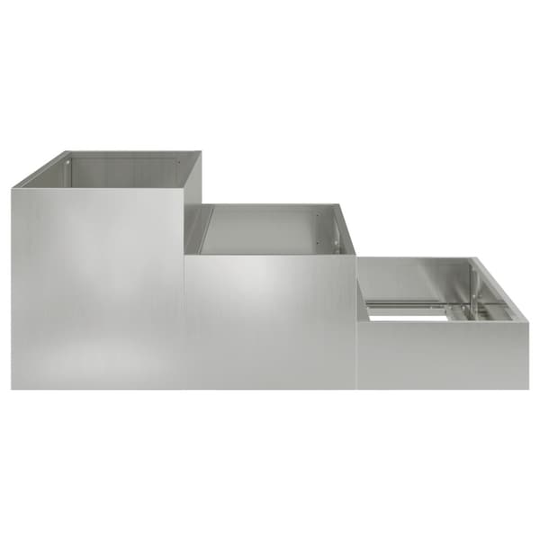 Trädgårdsplanterare Silver 90 x 90 x 35 cm Galvaniserat Stål