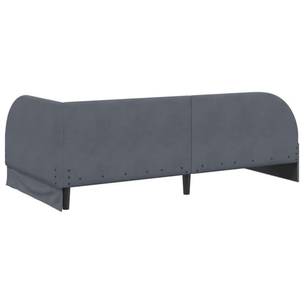 Hörn Sängram med Madrass 2 st Mörkgrå 80 x 200 cm Sammet