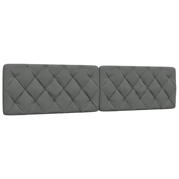 Bed Frame with LED without Mattress Dark Grey 200x200 cm Fabric