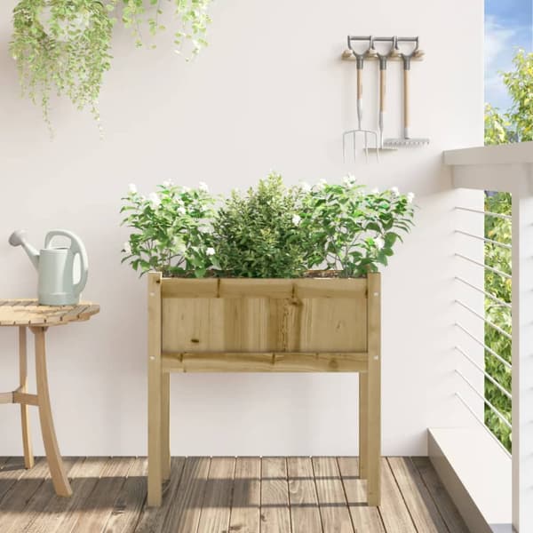 Odlingslåda med ben 70x31x70 cm impregnerat furu