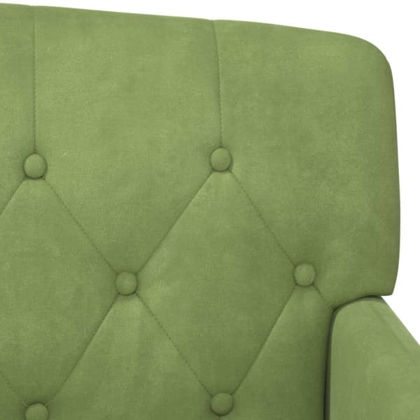 Loveseat med knapprapport Ljusgrön 111 x 65 x 79 cm Sammet