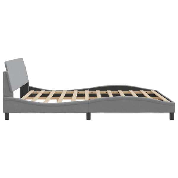 Bed Frame "Dover" Light Grey 180x200 cm Fabric