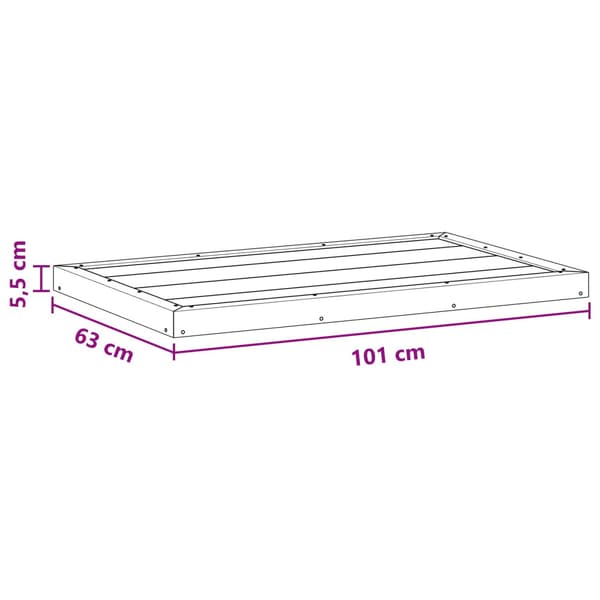 Duschbasplatta Svart 101 x 63 x 5,5 cm WPC
