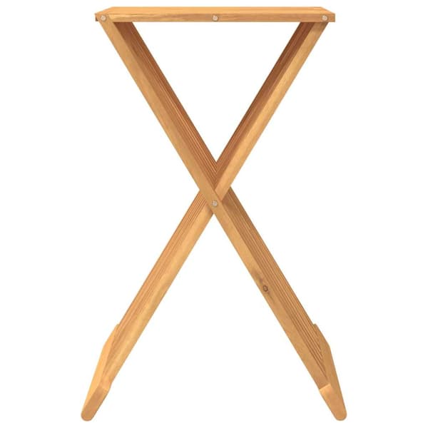 Hopfällbar pall 40x32,5x70 cm massiv teak