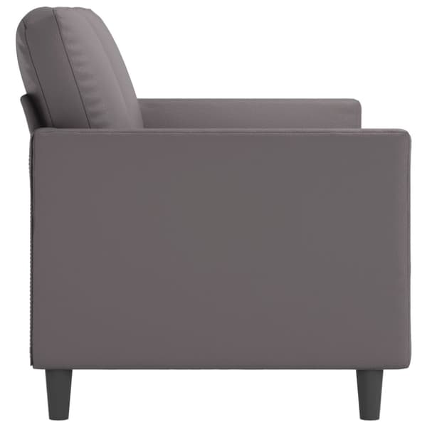 2-sitssoffa grå 140 cm konstläder