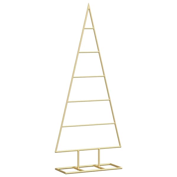 Metall julgran med stativ Guld 90 cm Pulverlackerad stål