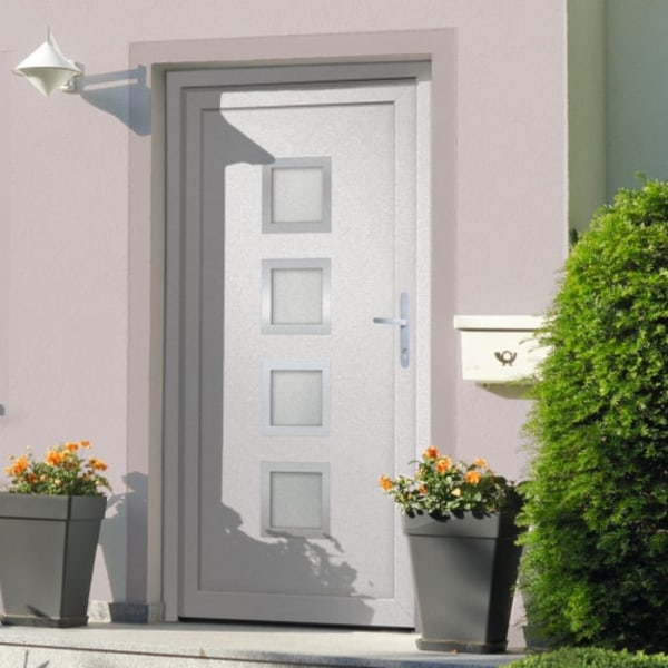 Ytterdörr vit 98x200 cm PVC