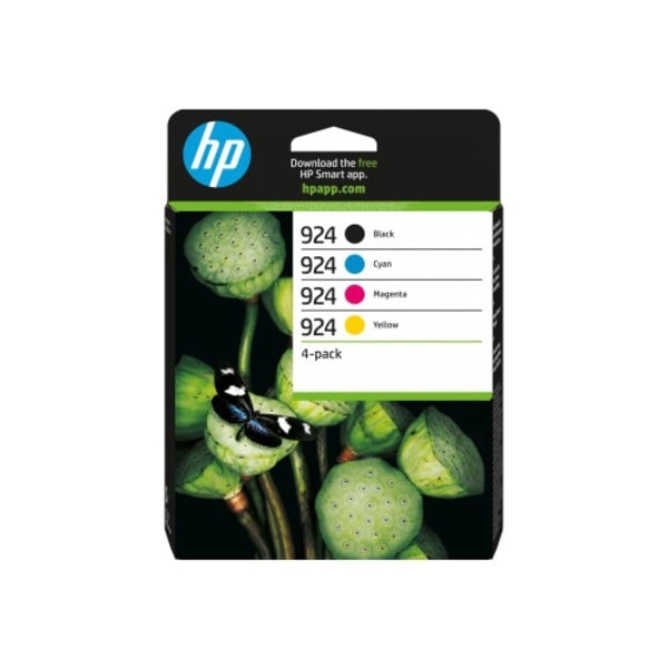 HP 924 - 4-pack - cyan, magenta, gul, svart - original - bläckpatron