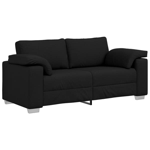 Tvåsitssoffa Svart 180 cm tyg