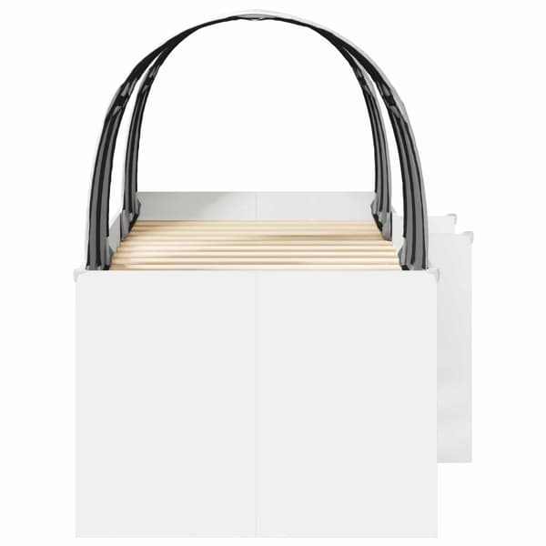Säng med Tunneln 4 pcs Vit Konstruerat trä