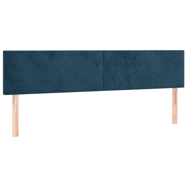 Ramsäng med madrass mörkblå 180x200 cm sammet