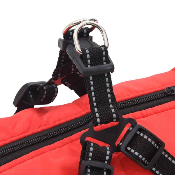 Hund Kappa Röd L52 Fleece och Polyester