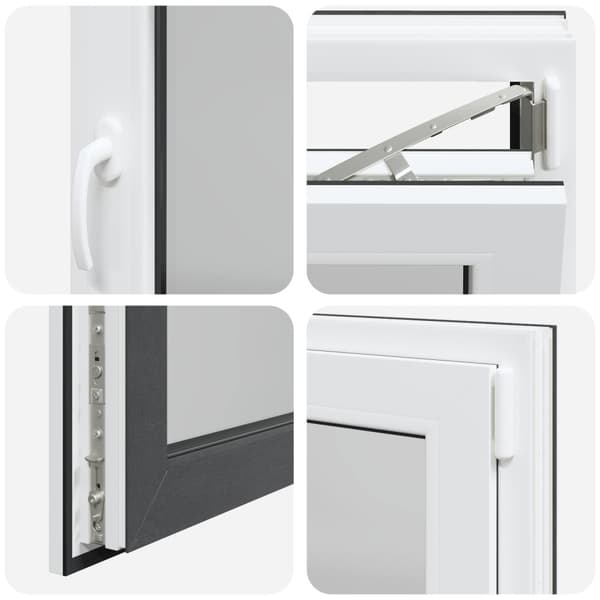 Källarfönster RISOR Antracit 100 x 50 cm PVC och glas