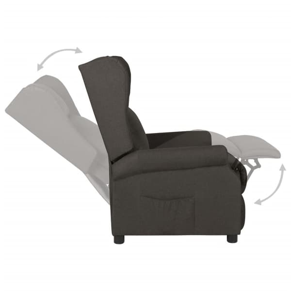 Reclinerfåtölj taupe tyg