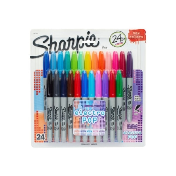 Sharpie Electro Pop - markering - blandfärger (paket om 24)