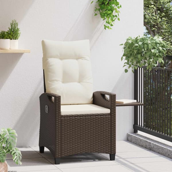 Fällbar trädgårdstol Brun och Kräm 56 x 60 x 112 cm