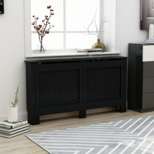 Elementskydd svart 152x19x81,5 cm MDF