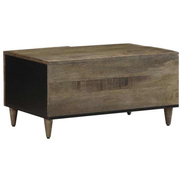 Soffbord ljusgrått 80x50x40 cm massivt trä mango