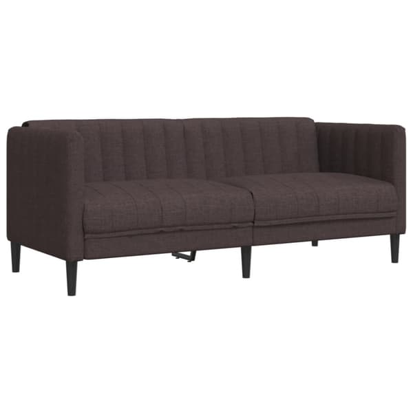 Soffa 2-sits mörkbrun tyg