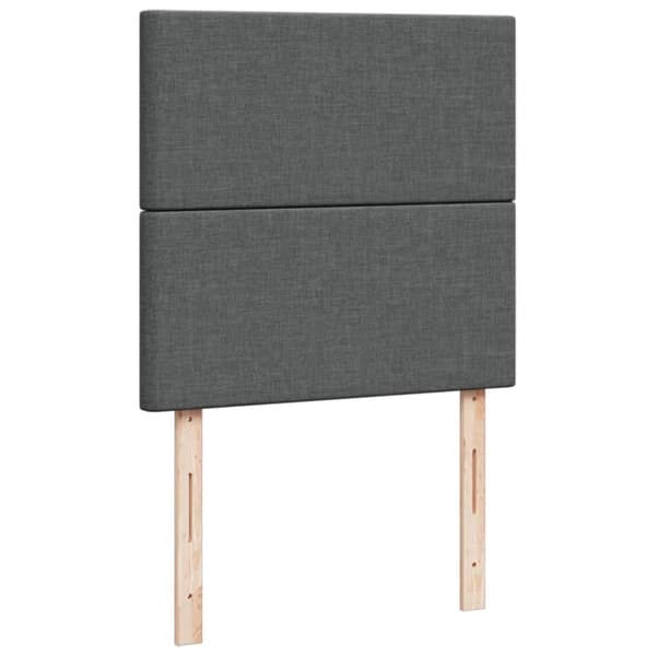 Ramsäng med madrass mörkgrå 100x200 cm tyg
